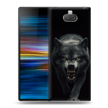 Пластиковый чехол на Sony Xperia 10 Plus с принтом Волк Пластиковый чехол на Sony Xperia 10 Plus с принтом Волк