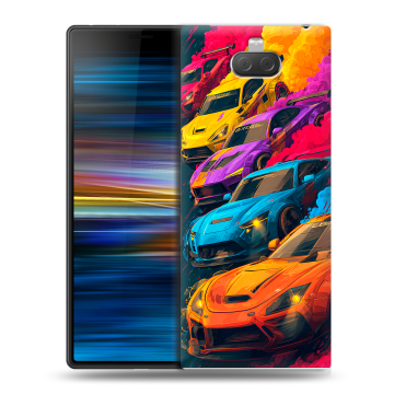 Пластиковый чехол на Sony Xperia 10 Plus с принтом Тачки Пластиковый чехол на Sony Xperia 10 Plus с принтом Тачки