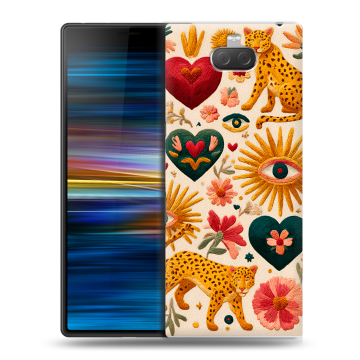 Пластиковый чехол на Sony Xperia 10 Plus с принтом Модный принт Пластиковый чехол на Sony Xperia 10 Plus с принтом Модный принт