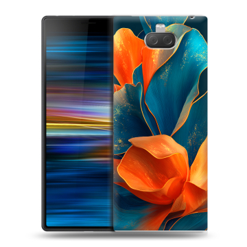 Пластиковый чехол на Sony Xperia 10 Plus с принтом Цветы Пластиковый чехол на Sony Xperia 10 Plus с принтом Цветы