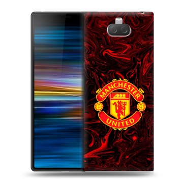 Пластиковый чехол на Sony Xperia 10 Plus с принтом Manchester United