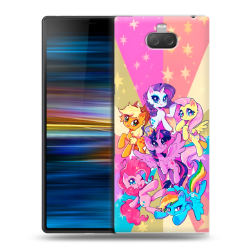 Пластиковый чехол на Sony Xperia 10 Plus с принтом My little pony Дружба чудо Пластиковый чехол на Sony Xperia 10 Plus с принтом My little pony Дружба чудо