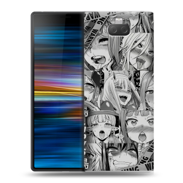 Пластиковый чехол на Sony Xperia 10 Plus с принтом Ahegao Ахегао Аниме