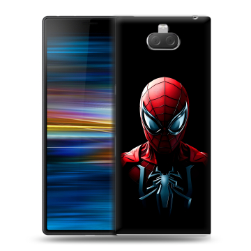 Пластиковый чехол на Sony Xperia 10 Plus с принтом Spiderman Человек паук