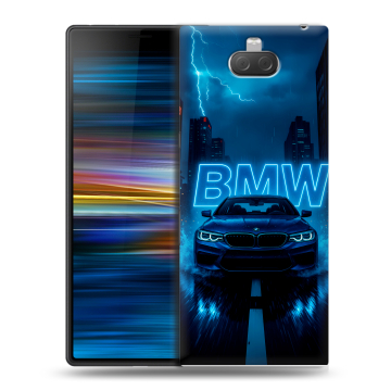 Пластиковый чехол на Sony Xperia 10 Plus с принтом BMW БМВ Пластиковый чехол на Sony Xperia 10 Plus с принтом BMW БМВ