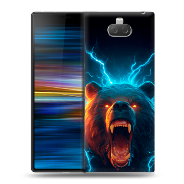 Пластиковый чехол на Sony Xperia 10 Plus с принтом Медведь