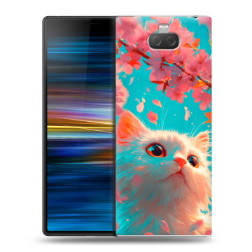 Пластиковый чехол на Sony Xperia 10 Plus с принтом Красивый кот