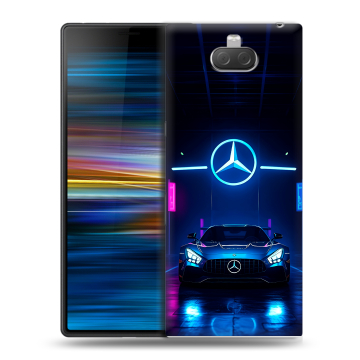 Пластиковый чехол на Sony Xperia 10 Plus с принтом Mercedes Мерседес Пластиковый чехол на Sony Xperia 10 Plus с принтом Mercedes Мерседес
