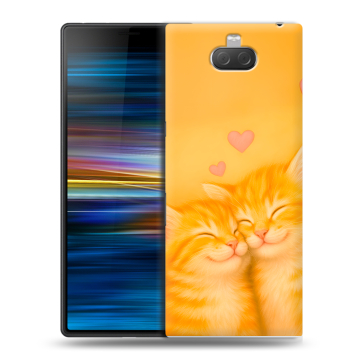Пластиковый чехол на Sony Xperia 10 Plus с принтом Милые котята