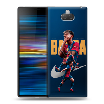 Пластиковый чехол на Sony Xperia 10 Plus с принтом Барселона Barca Yamal Пластиковый чехол на Sony Xperia 10 Plus с принтом Барселона Barca Yamal
