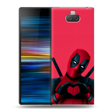 Пластиковый чехол на Sony Xperia 10 Plus с принтом Дедпул Deadpool