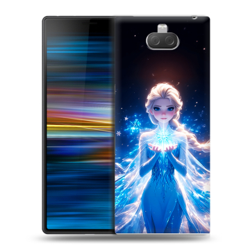 Пластиковый чехол на Sony Xperia 10 Plus с принтом Холодное сердце Frozen Пластиковый чехол на Sony Xperia 10 Plus с принтом Холодное сердце Frozen