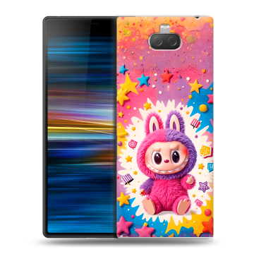 Пластиковый чехол на Sony Xperia 10 Plus с принтом Labubu Лабубу Пластиковый чехол на Sony Xperia 10 Plus с принтом Labubu Лабубу
