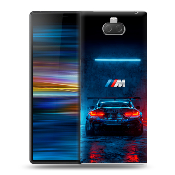 Пластиковый чехол на Sony Xperia 10 Plus с принтом BMW БМВ Пластиковый чехол на Sony Xperia 10 Plus с принтом BMW БМВ