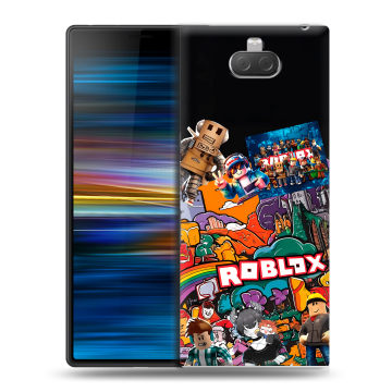 Пластиковый чехол на Sony Xperia 10 Plus с принтом Roblox Роблокс Пластиковый чехол на Sony Xperia 10 Plus с принтом Roblox Роблокс