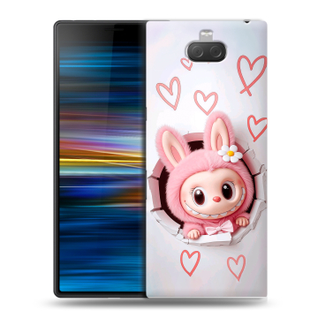 Пластиковый чехол на Sony Xperia 10 Plus с принтом Labubu Лабубу