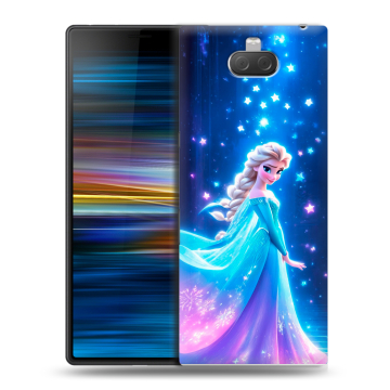 Пластиковый чехол на Sony Xperia 10 Plus с принтом Холодное сердце Frozen Пластиковый чехол на Sony Xperia 10 Plus с принтом Холодное сердце Frozen