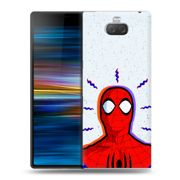 Пластиковый чехол на Sony Xperia 10 Plus с принтом Spiderman Человек паук
