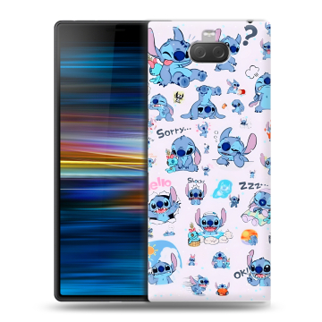Пластиковый чехол на Sony Xperia 10 Plus с принтом Лило и Стич
