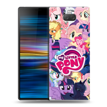 Пластиковый чехол на Sony Xperia 10 Plus с принтом My little pony Дружба чудо
