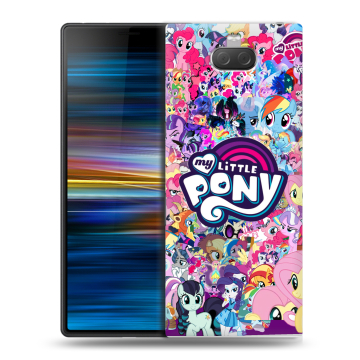Пластиковый чехол на Sony Xperia 10 Plus с принтом My little pony Дружба чудо Пластиковый чехол на Sony Xperia 10 Plus с принтом My little pony Дружба чудо