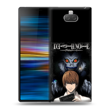 Пластиковый чехол на Sony Xperia 10 Plus с принтом Death note Тетрадь смерти