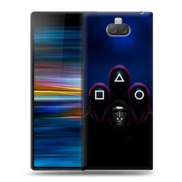 Пластиковый чехол на Sony Xperia 10 Plus с принтом Игра Кальмара Пластиковый чехол на Sony Xperia 10 Plus с принтом Игра Кальмара