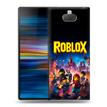 Пластиковый чехол на Sony Xperia 10 Plus с принтом Roblox Роблокс