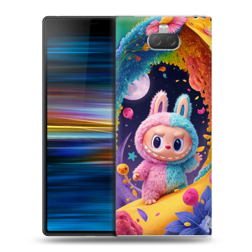 Пластиковый чехол на Sony Xperia 10 Plus с принтом Labubu Лабубу