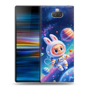 Пластиковый чехол на Sony Xperia 10 Plus с принтом Labubu Лабубу