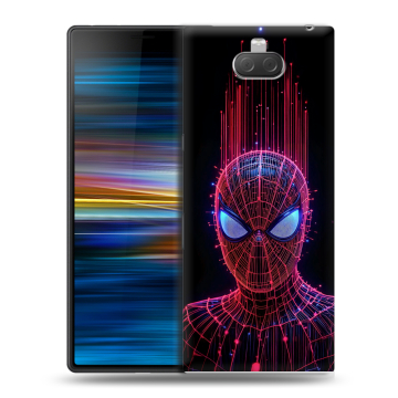 Пластиковый чехол на Sony Xperia 10 Plus с принтом Spiderman Человек паук