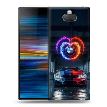 Пластиковый чехол на Sony Xperia 10 Plus с принтом BMW БМВ