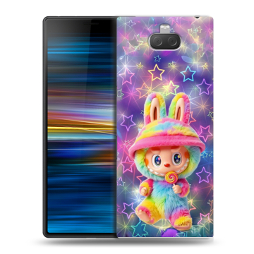 Пластиковый чехол на Sony Xperia 10 Plus с принтом Labubu Лабубу Пластиковый чехол на Sony Xperia 10 Plus с принтом Labubu Лабубу