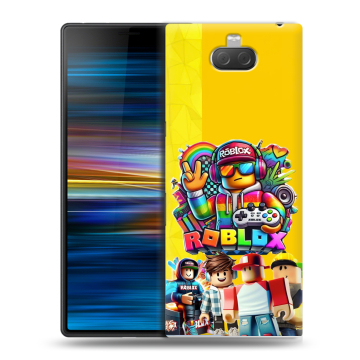 Пластиковый чехол на Sony Xperia 10 Plus с принтом Roblox Роблокс Пластиковый чехол на Sony Xperia 10 Plus с принтом Roblox Роблокс