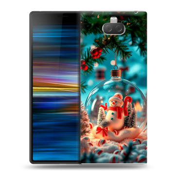 Пластиковый чехол на Sony Xperia 10 Plus с принтом Новый год Пластиковый чехол на Sony Xperia 10 Plus с принтом Новый год