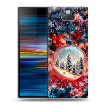 Пластиковый чехол на Sony Xperia 10 Plus с принтом Новый год Пластиковый чехол на Sony Xperia 10 Plus с принтом Новый год