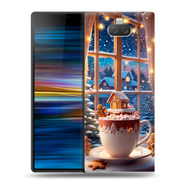 Пластиковый чехол на Sony Xperia 10 Plus с принтом Новый год Пластиковый чехол на Sony Xperia 10 Plus с принтом Новый год