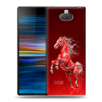 Пластиковый чехол на Sony Xperia 10 Plus с принтом Новый год Пластиковый чехол на Sony Xperia 10 Plus с принтом Новый год