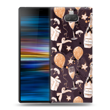 Пластиковый чехол на Sony Xperia 10 Plus с принтом Новый год Пластиковый чехол на Sony Xperia 10 Plus с принтом Новый год
