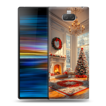 Пластиковый чехол на Sony Xperia 10 Plus с принтом Новый год Пластиковый чехол на Sony Xperia 10 Plus с принтом Новый год