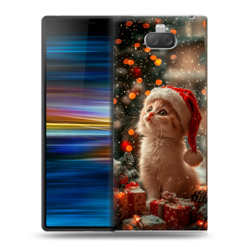 Пластиковый чехол на Sony Xperia 10 Plus с принтом Новый год Пластиковый чехол на Sony Xperia 10 Plus с принтом Новый год