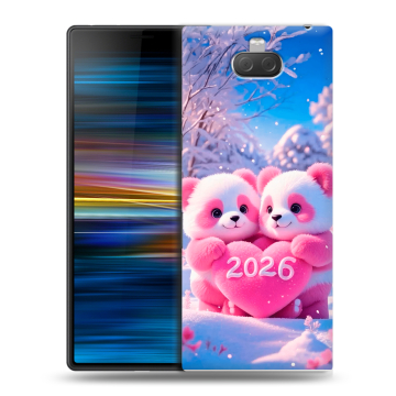 Пластиковый чехол на Sony Xperia 10 Plus с принтом Новый год Пластиковый чехол на Sony Xperia 10 Plus с принтом Новый год