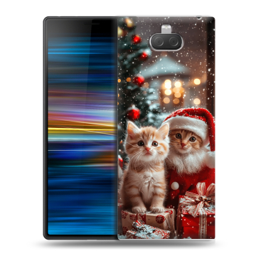Пластиковый чехол на Sony Xperia 10 Plus с принтом Новый год Пластиковый чехол на Sony Xperia 10 Plus с принтом Новый год