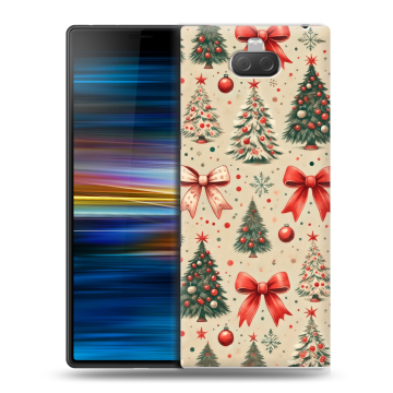 Пластиковый чехол на Sony Xperia 10 Plus с принтом Новый год Пластиковый чехол на Sony Xperia 10 Plus с принтом Новый год