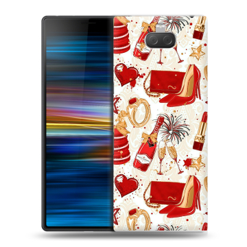 Пластиковый чехол на Sony Xperia 10 Plus с принтом Новый год Пластиковый чехол на Sony Xperia 10 Plus с принтом Новый год