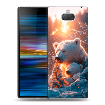 Пластиковый чехол на Sony Xperia 10 Plus с принтом Новый год