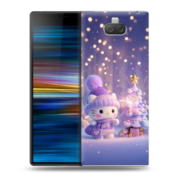 Пластиковый чехол на Sony Xperia 10 Plus с принтом Новый год