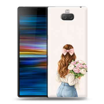 Пластиковый чехол на Sony Xperia 10 Plus с принтом женский