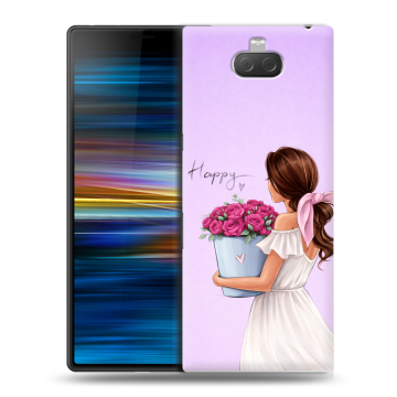 Пластиковый чехол на Sony Xperia 10 Plus с принтом женский