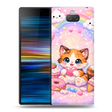 Пластиковый чехол на Sony Xperia 10 Plus с принтом для девочек Пластиковый чехол на Sony Xperia 10 Plus с принтом для девочек